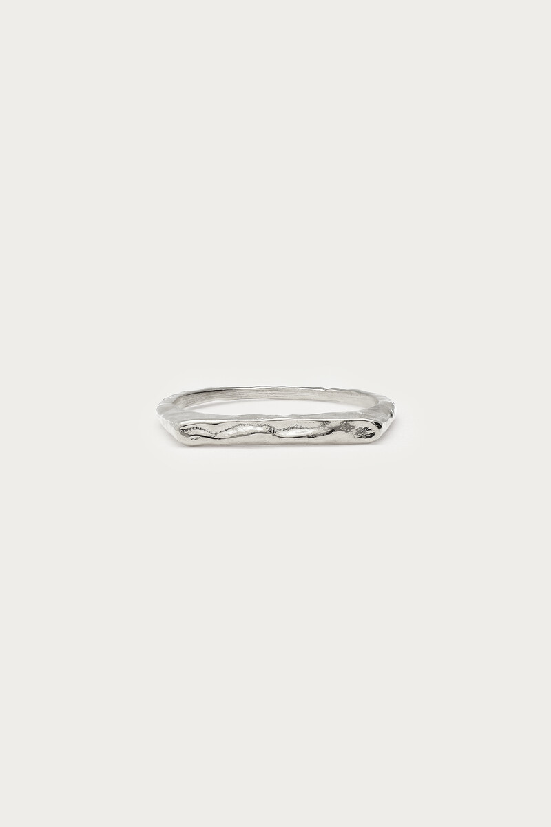 Bold Square Ring 'Hammered Finish' | My Jewellery