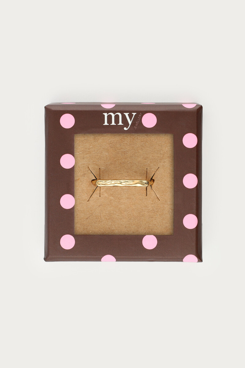 Bold Square Ring 'Hammered Finish' | My Jewellery