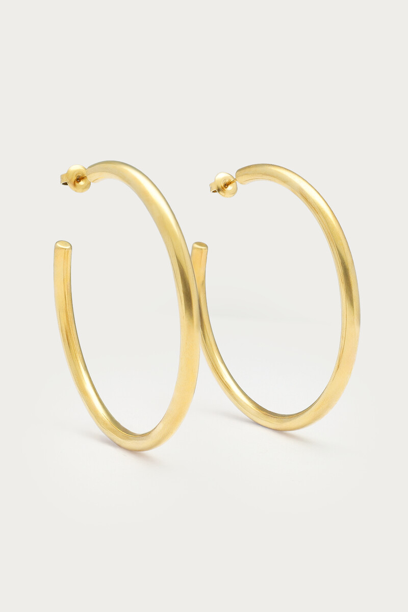 Bold large hoop earrings with clover | My Jewellery
