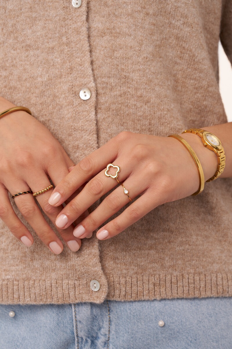 Bold Statement-Ring Kleeblatt medium