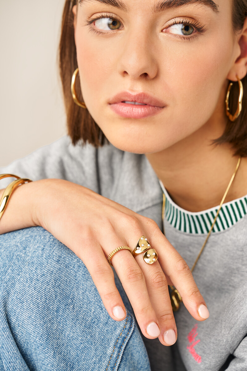 Bold ring with wrap and mini freshwater pearls | My Jewellery