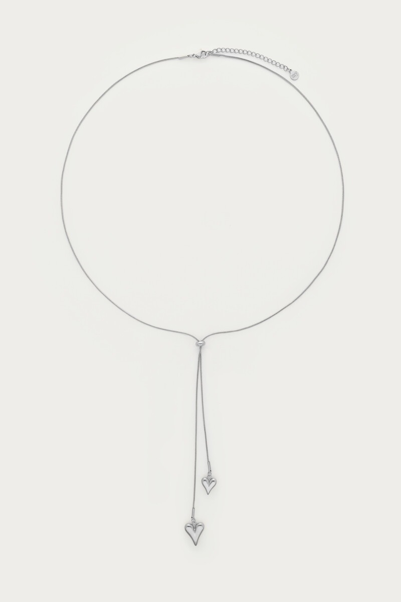 Bold y-necklace with strings and hearts | My Jewellery
