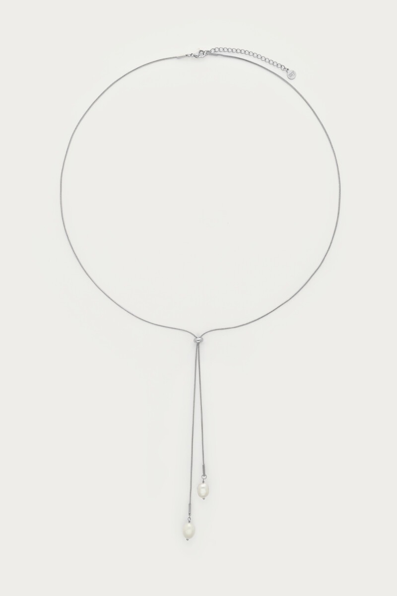 Bold y-necklace with strings and freshwater pearls | My Jewellery