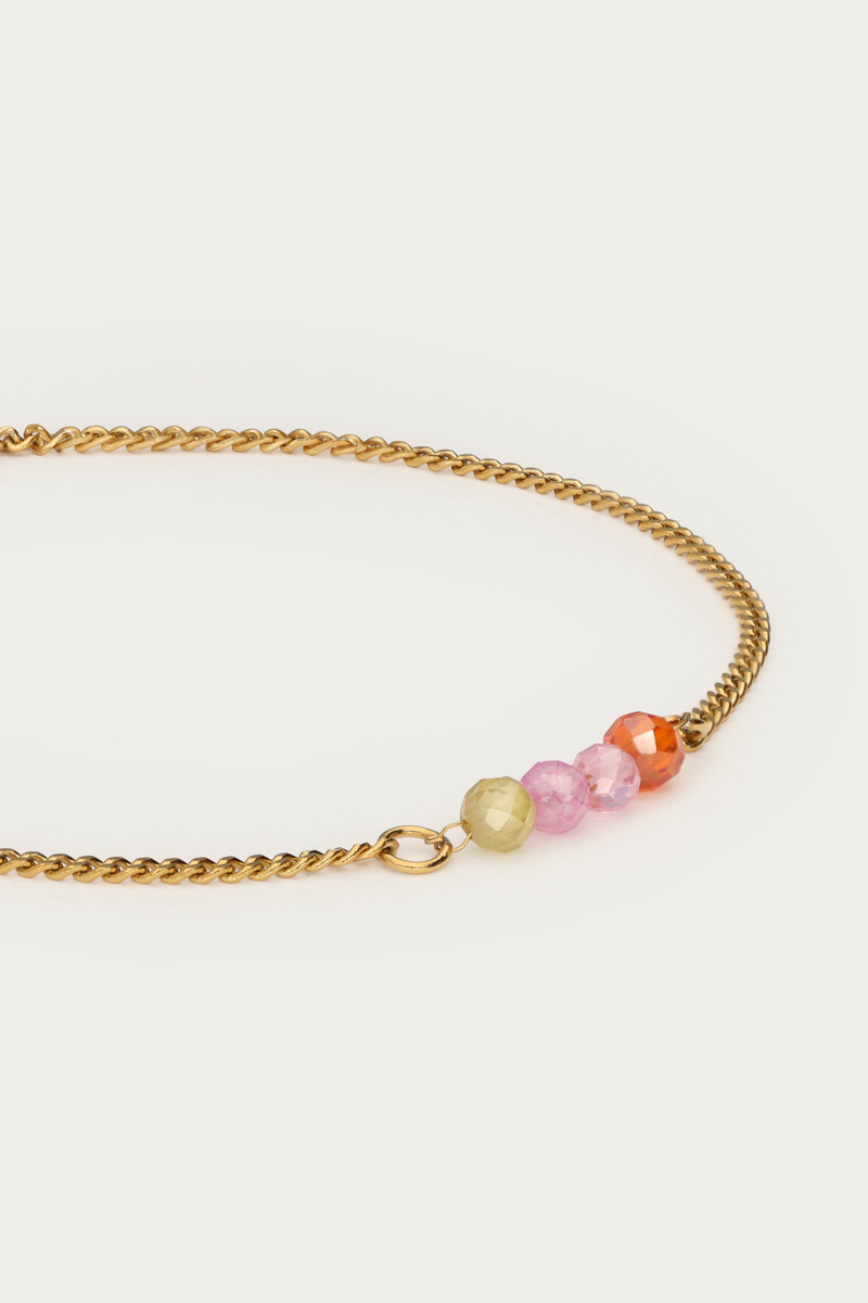 Botanical bracelet with four multicoloured beads | My Jewellery