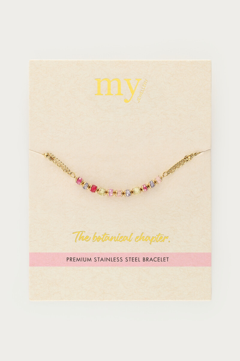 Botanical bracelet with mini multicoloured beads | My Jewellery