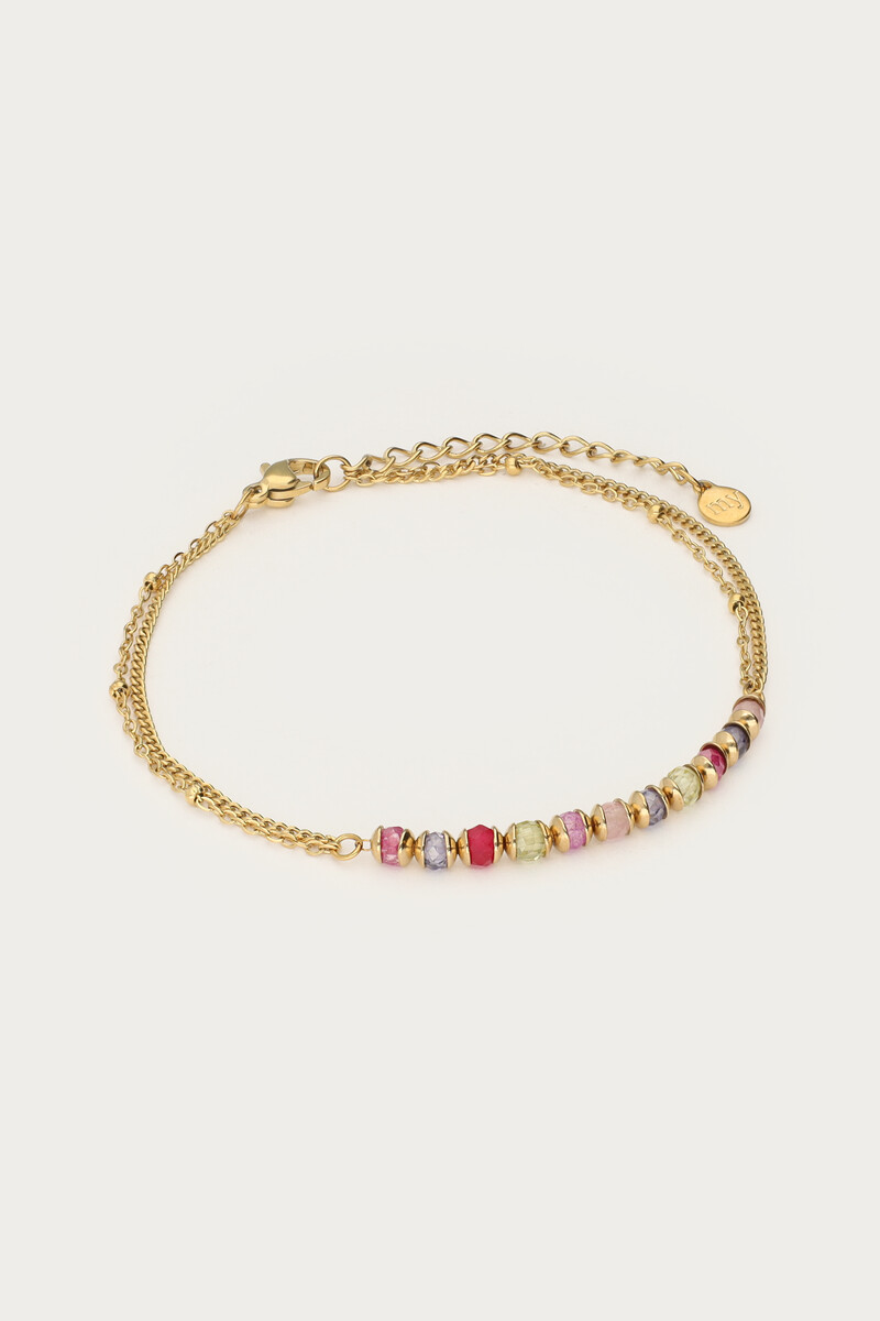 Botanical bracelet with mini multicoloured beads | My Jewellery