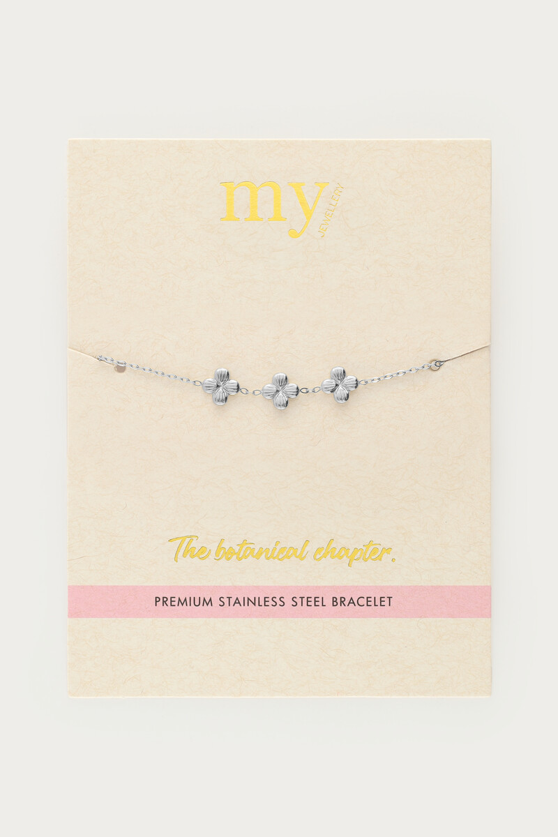 Botanical bracelet with three clover flowers | My Jewellery