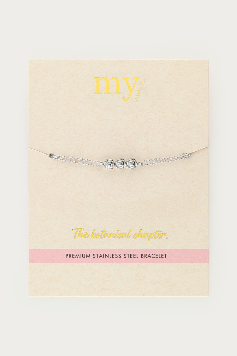 Botanical double bracelet with roses