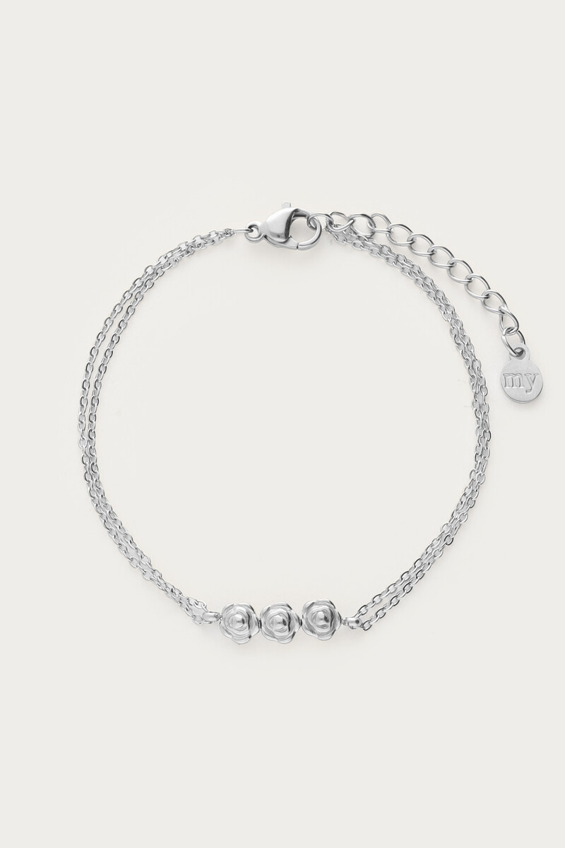 Botanical Dreifach-Armband mit Rosen