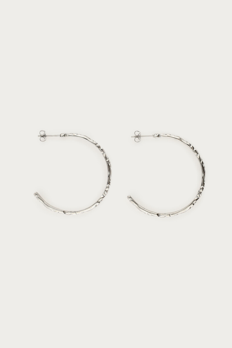 Botanical hoop earrings with vintage flowers | My Jewellery