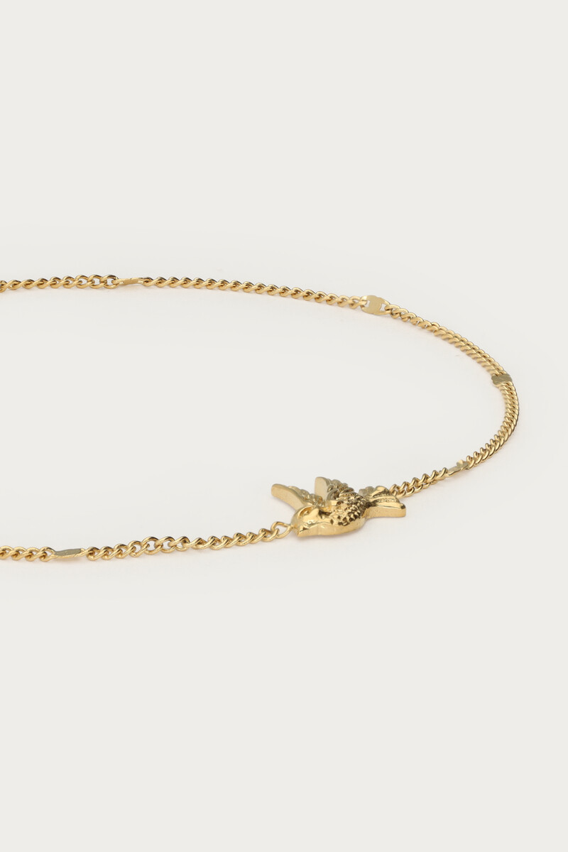 Botanical minimalist bracelet with bird | My Jewellery