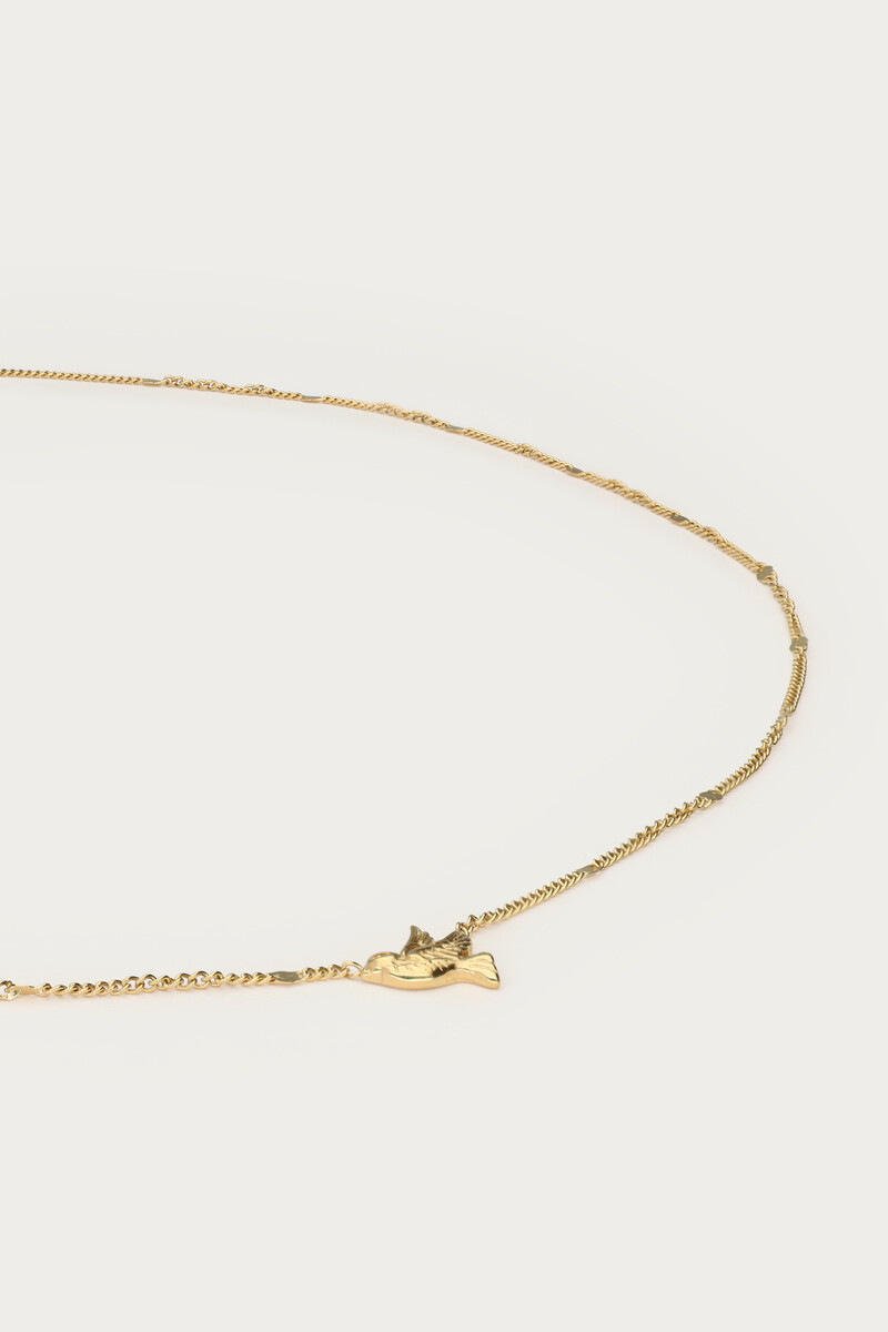 Botanical minimalist necklace with bird | My Jewellery
