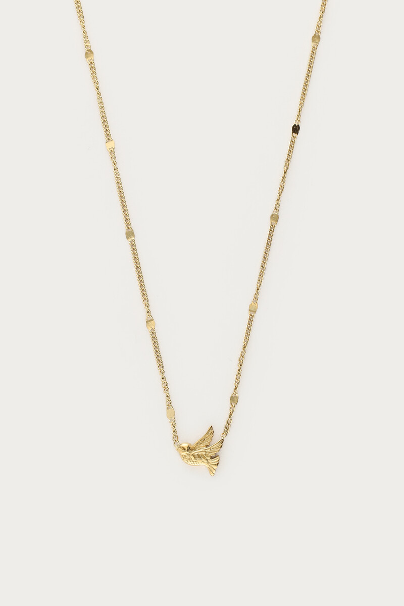 Botanical minimalist necklace with bird | My Jewellery