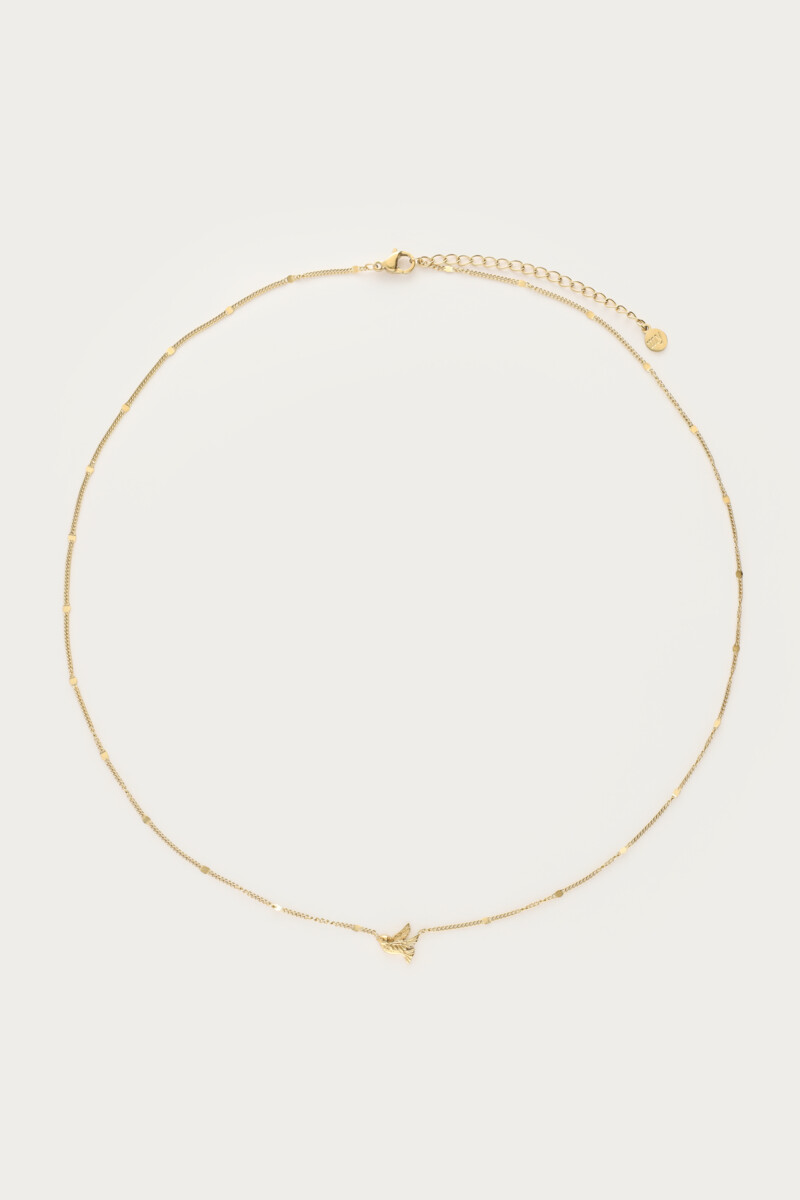 Botanical minimalist necklace with bird | My Jewellery