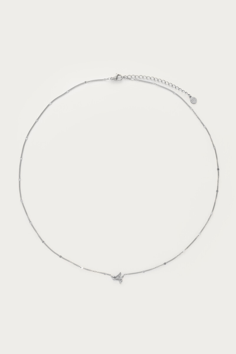 Botanical minimalistische ketting met vogel