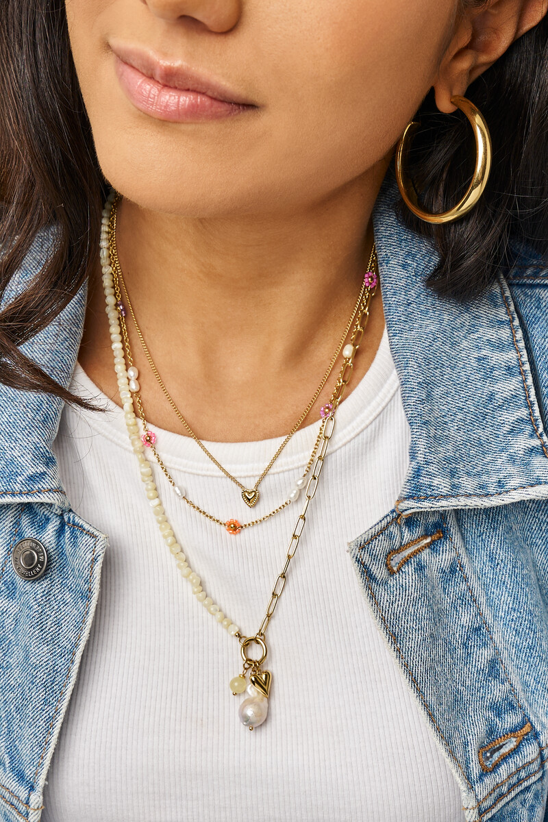 Botanical necklace with flowers and freshwater pearls | My Jewellery