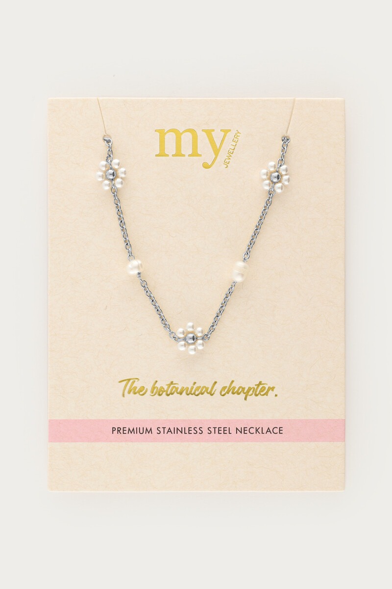 Botanical necklace with freshwater pearl flowers | My Jewellery