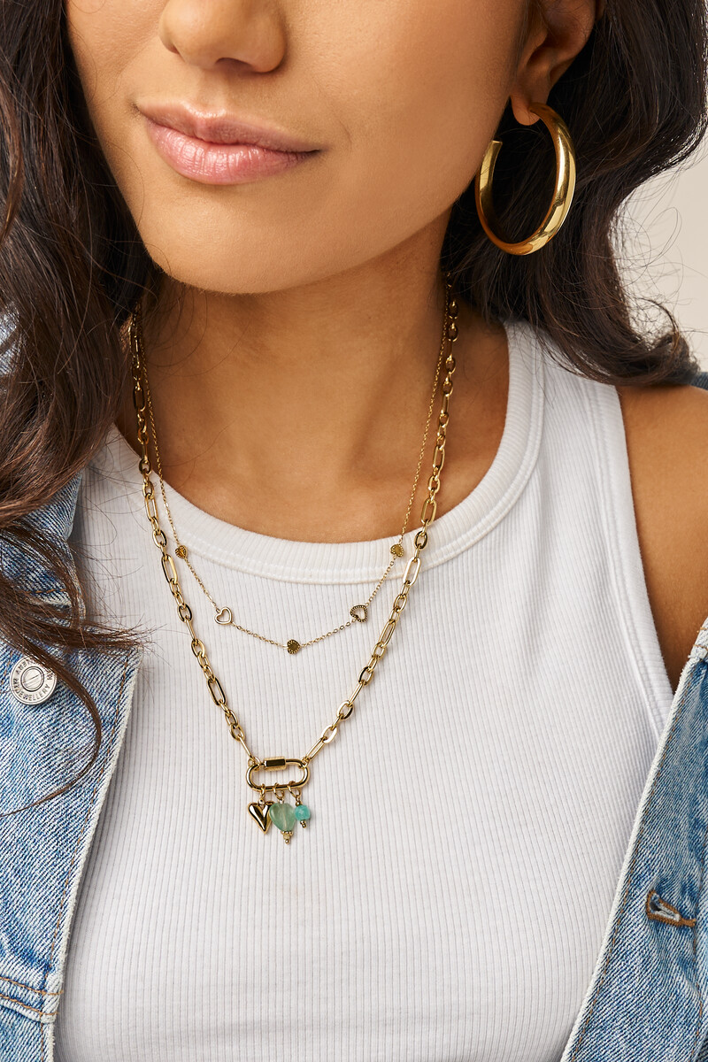 Botanical necklace with open hearts | My Jewellery