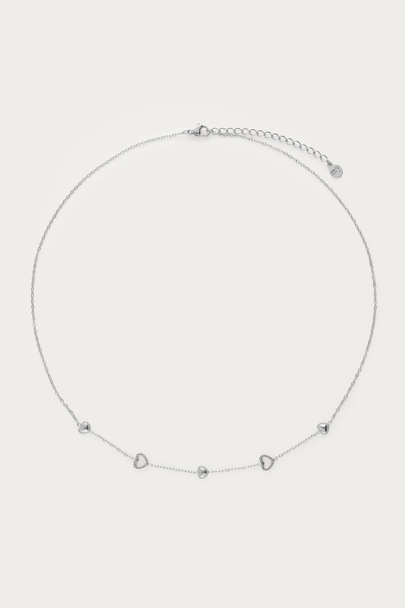 Botanical ketting met open hartjes