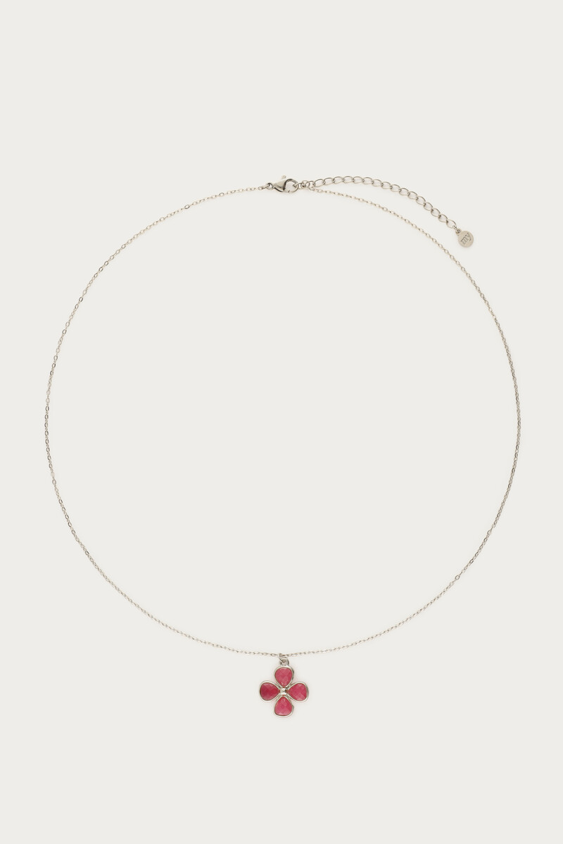 Botanical necklace with pink clover | My Jewellery