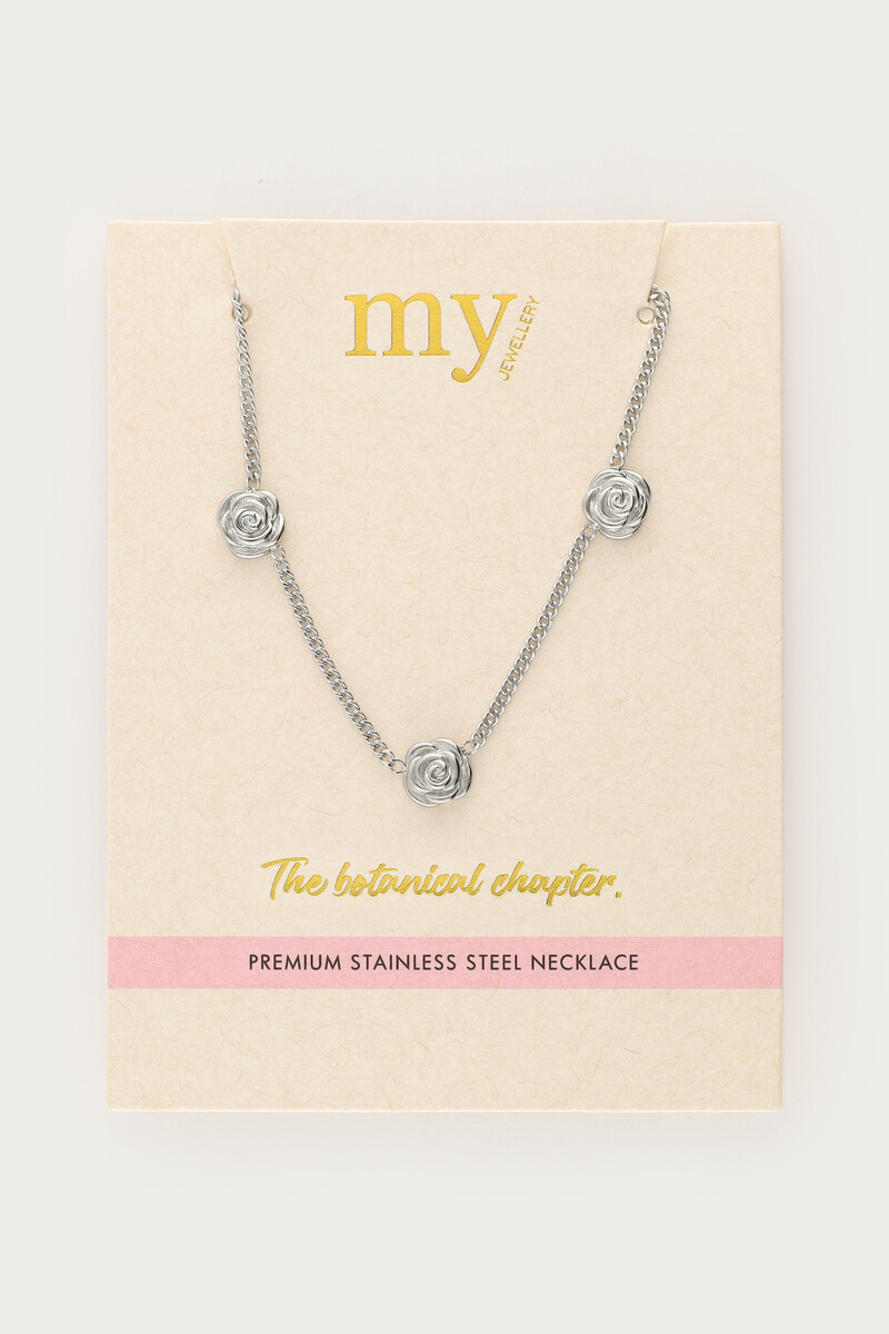 Botanical necklace with three roses | My Jewellery