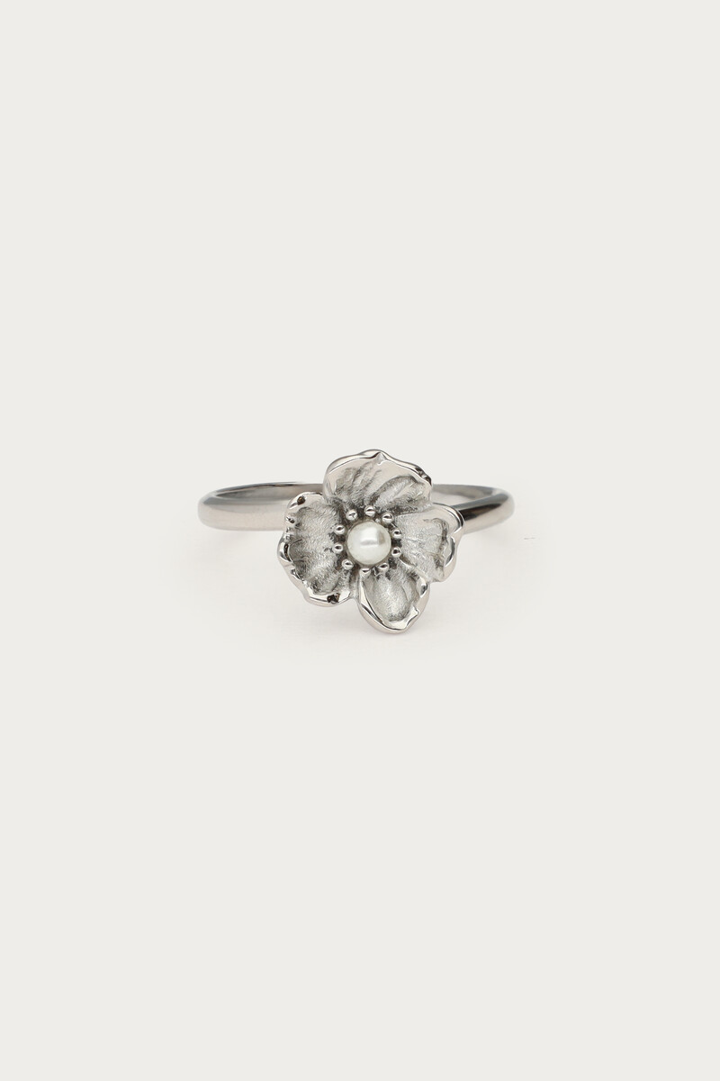 Botanical ring with poppy flower | My Jewellery