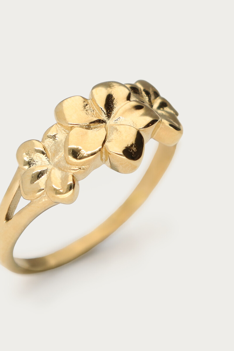 Botanical ring with three flowers | My Jewellery