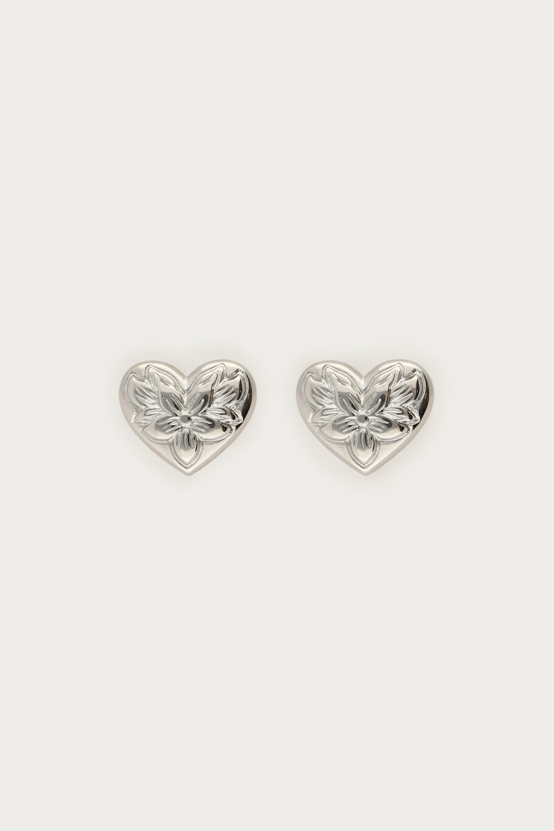 Botanical studs bloemen hart groot