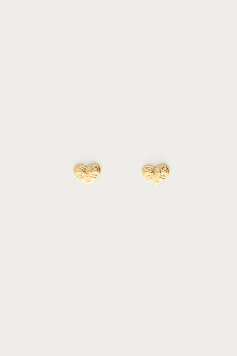 Puces d'oreilles Botanical avec mini cœur