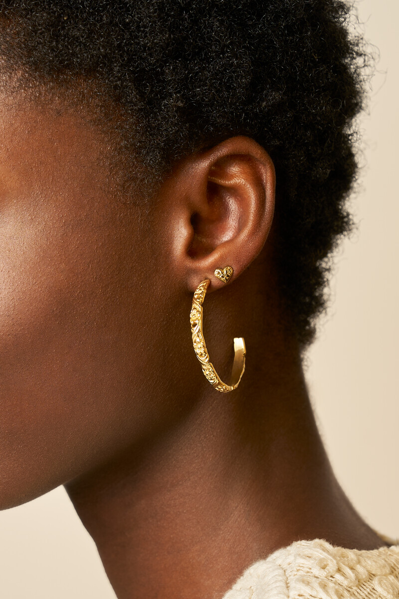 Botanical studs floral heart mini | My Jewellery