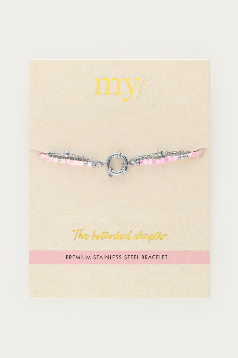 Botanical triple bracelet with multicolor beads | My Jewellery