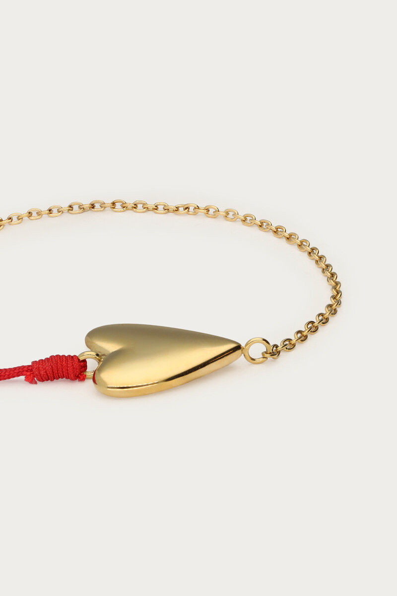 Bracelet red rope with heart | My Jewellery