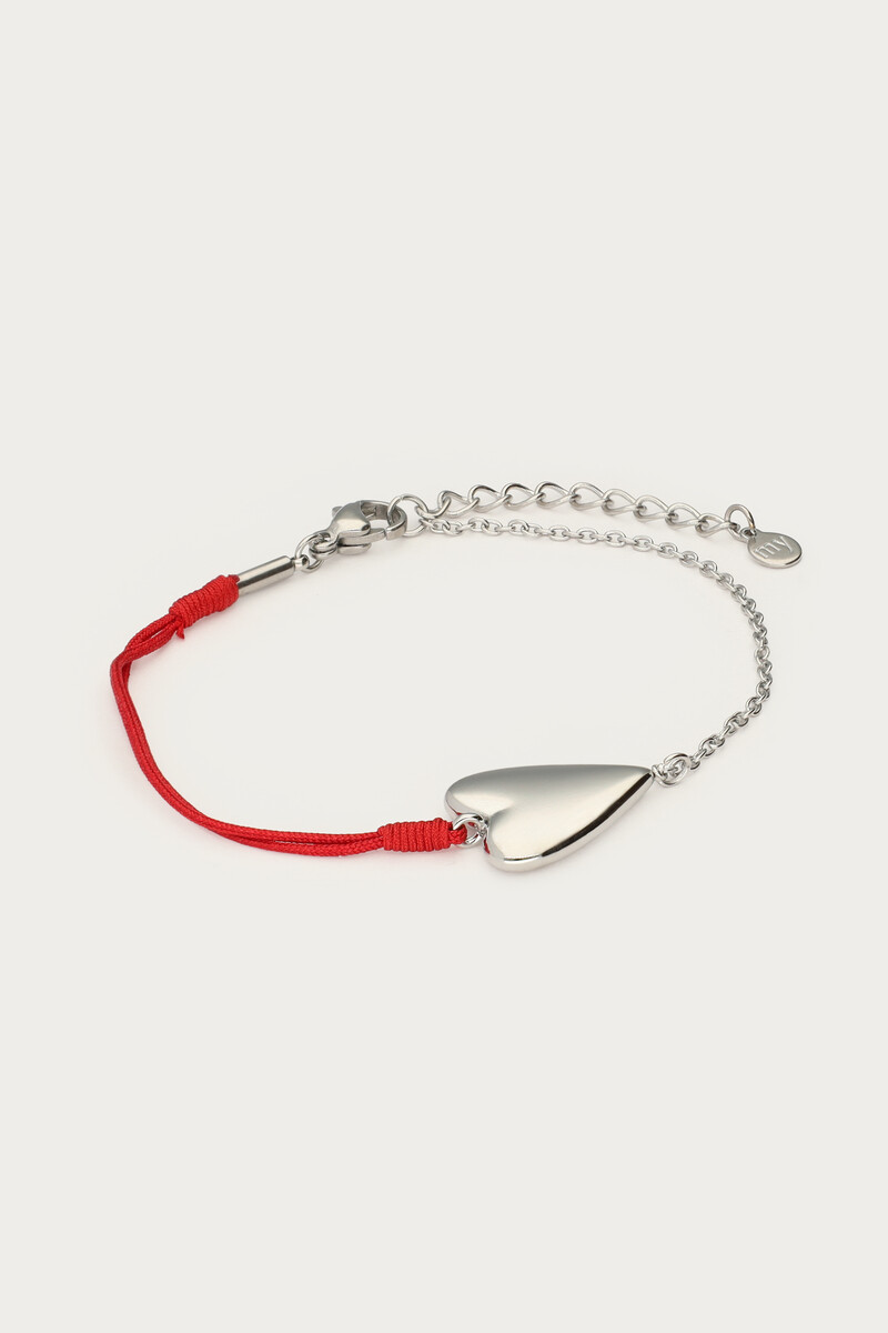 Bracelet red rope with heart | My Jewellery