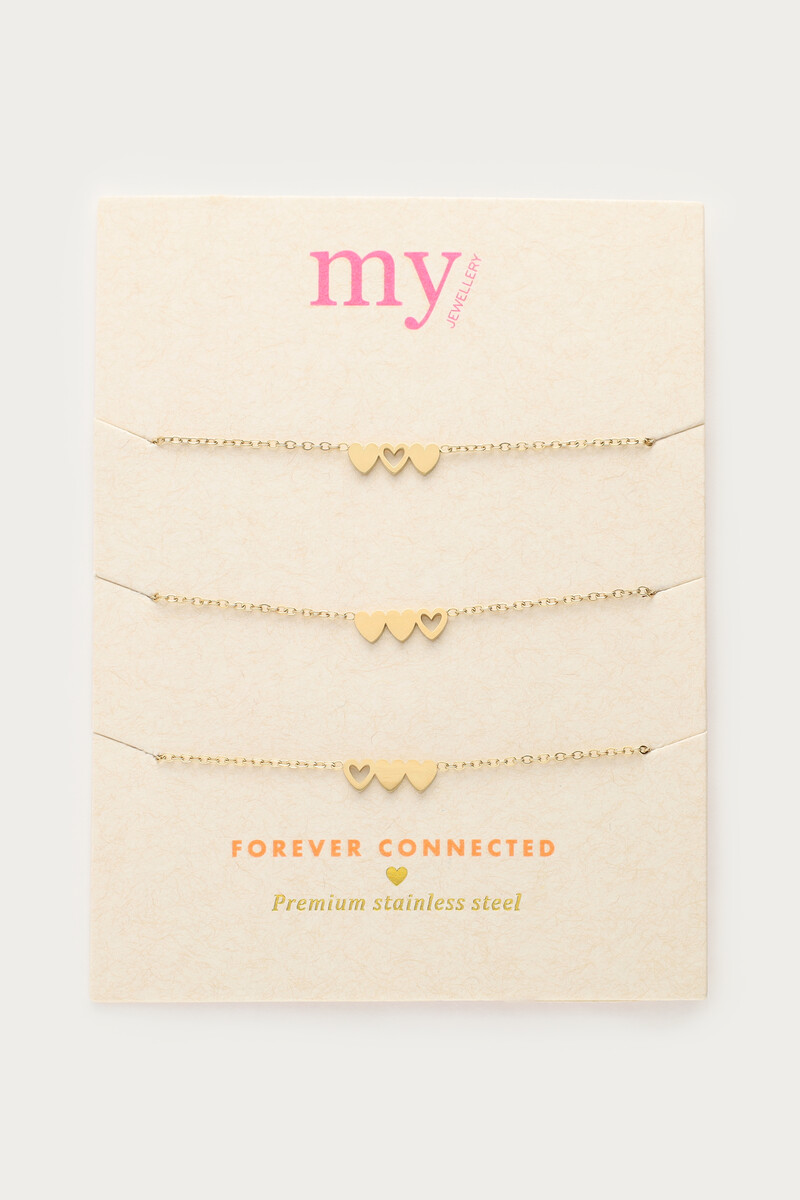Bracelet set triple heart | My Jewellery