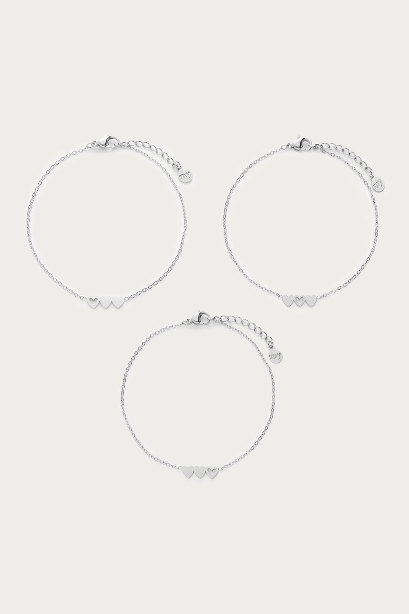 Bracelet set triple heart | My Jewellery