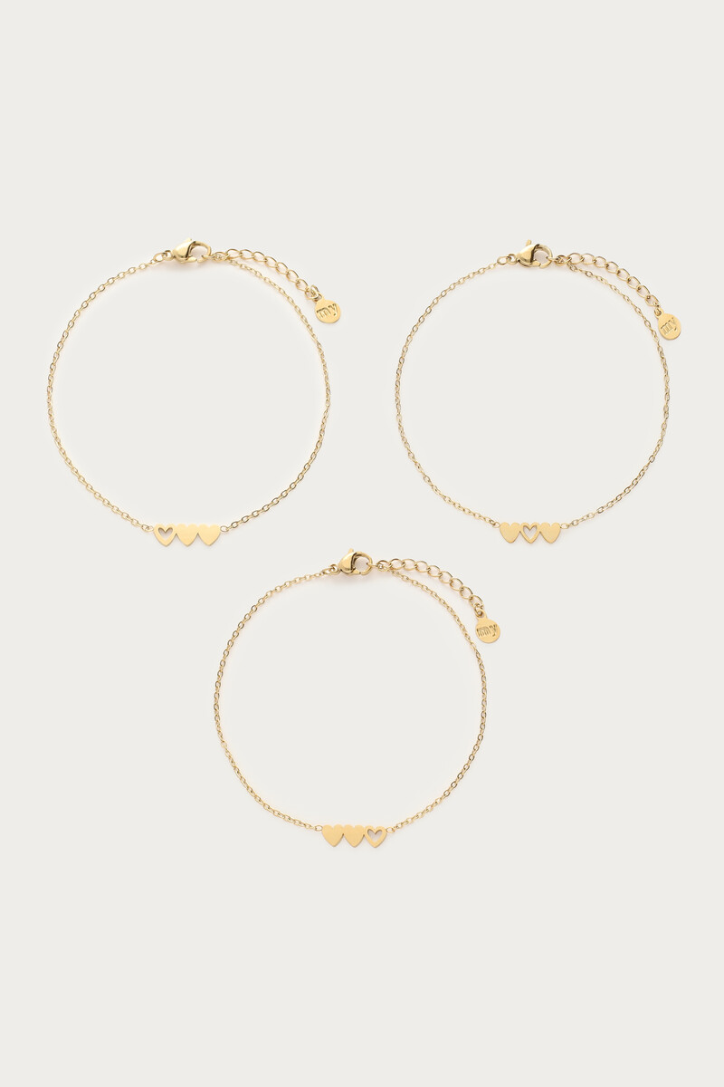 Bracelet set triple heart | My Jewellery