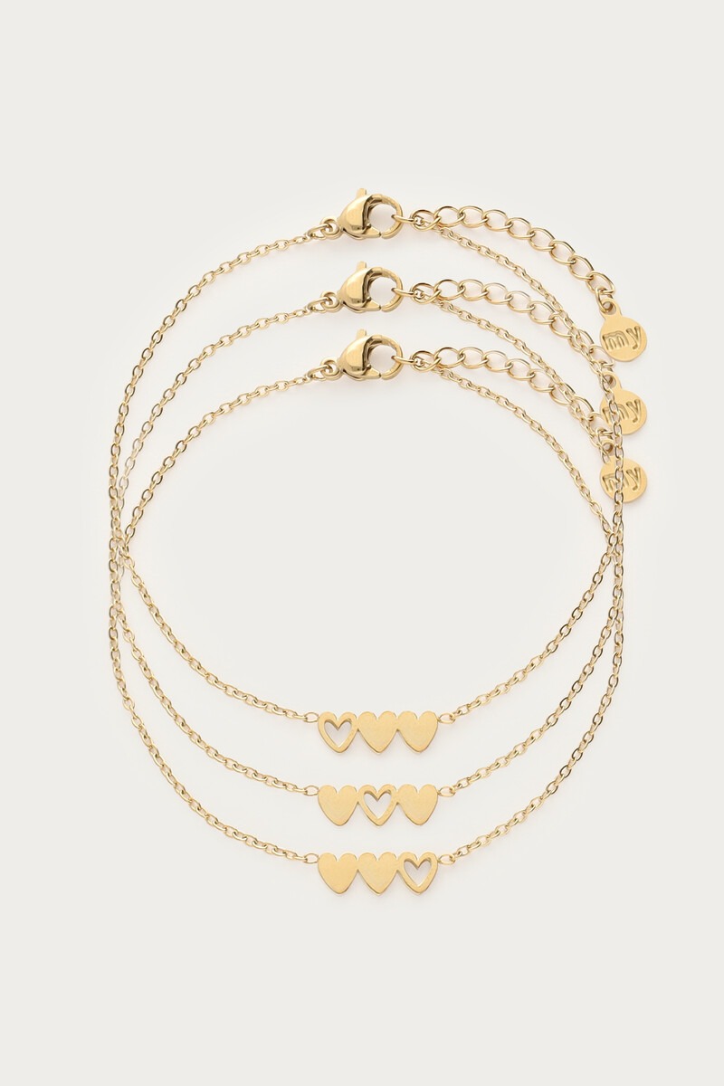 Bracelet set triple heart | My Jewellery