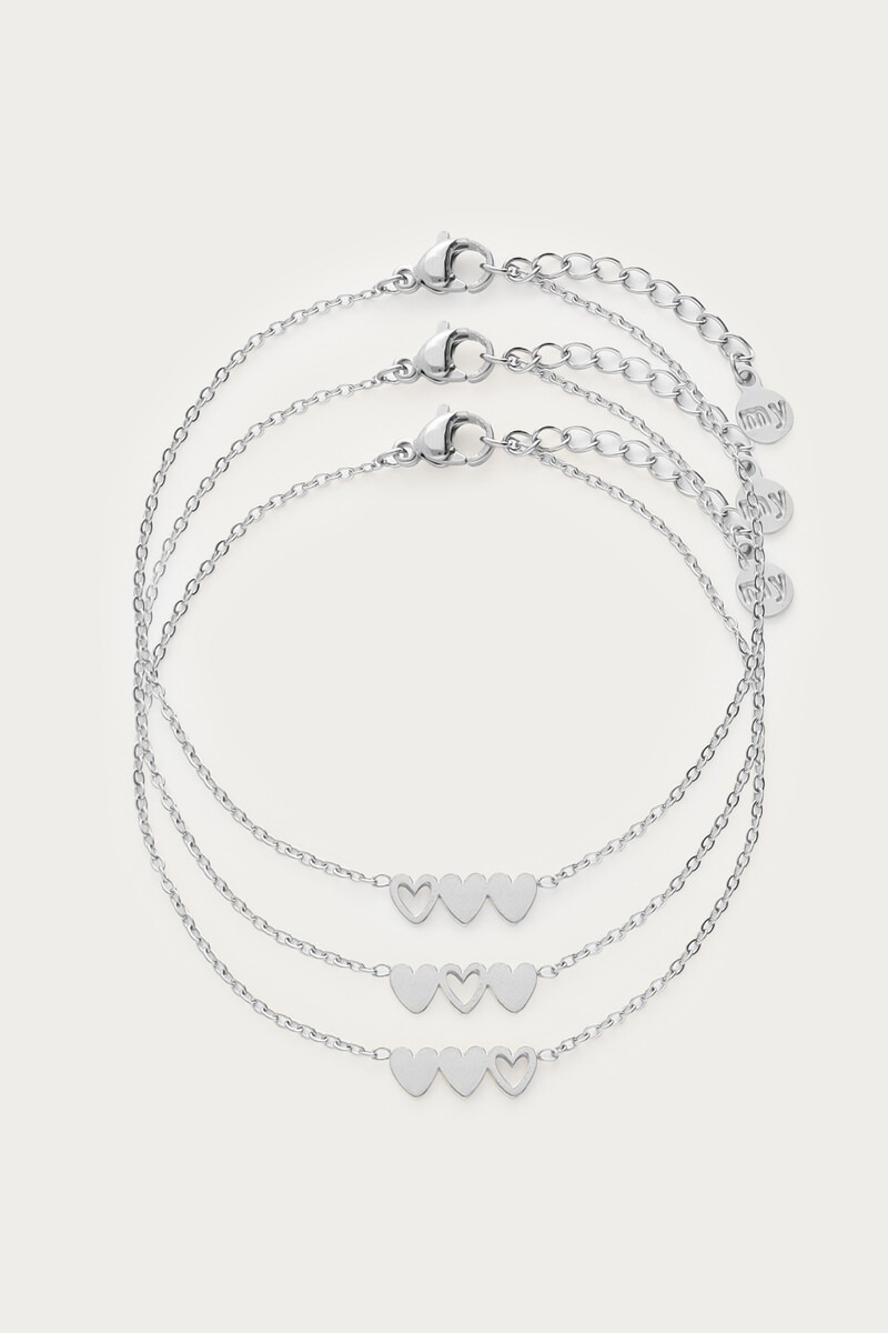 Bracelet set triple heart | My Jewellery