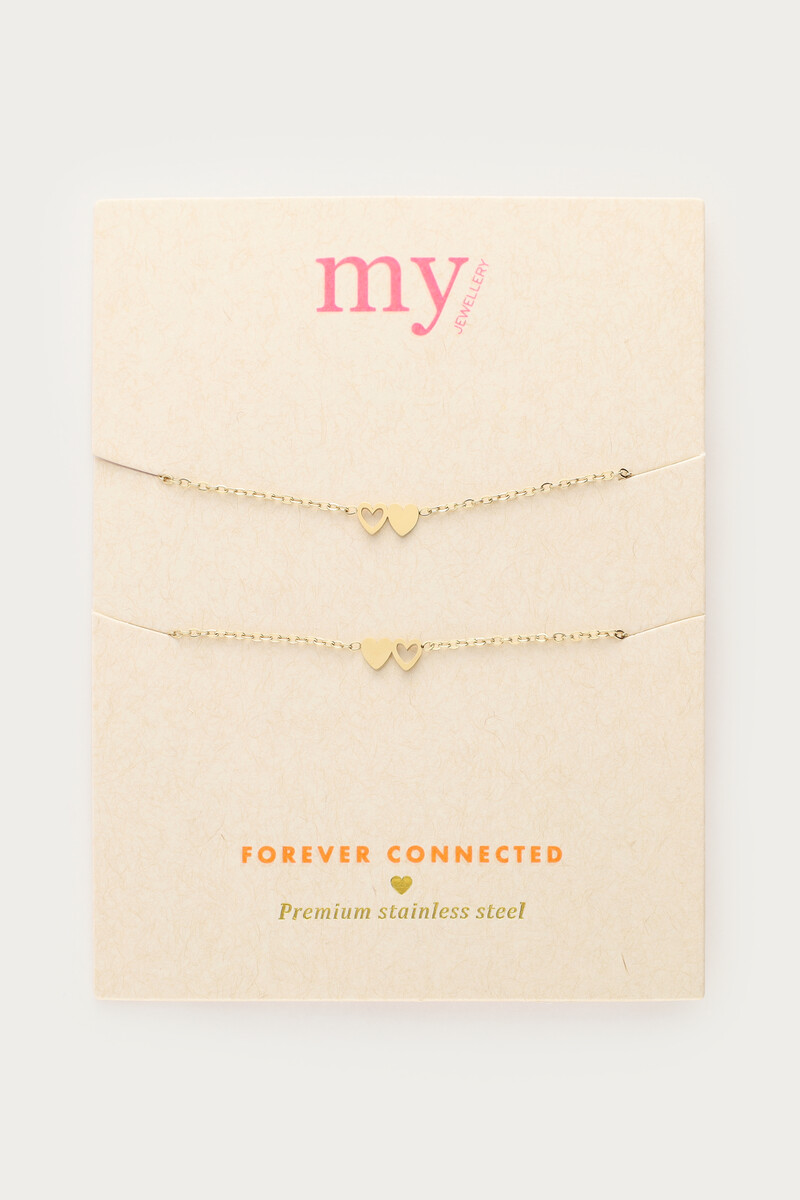 Bracelet set two hearts