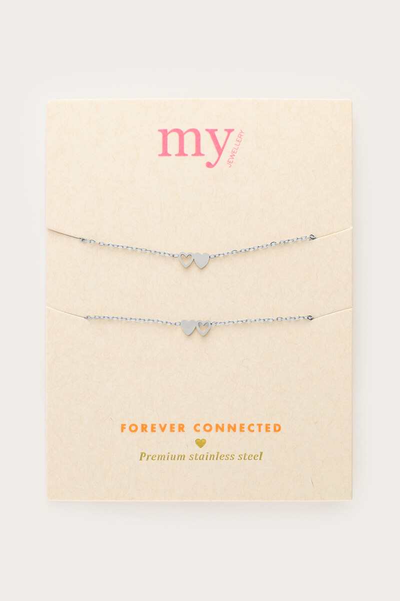 Bracelet set two hearts