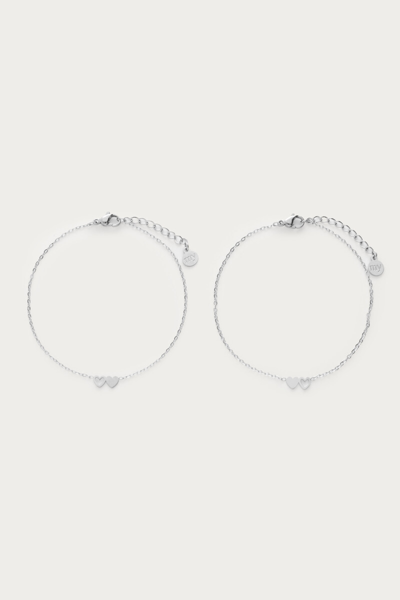 Armbanden set twee hartjes