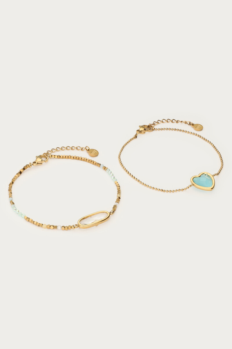 Bracelet set with blue heart | My Jewellery