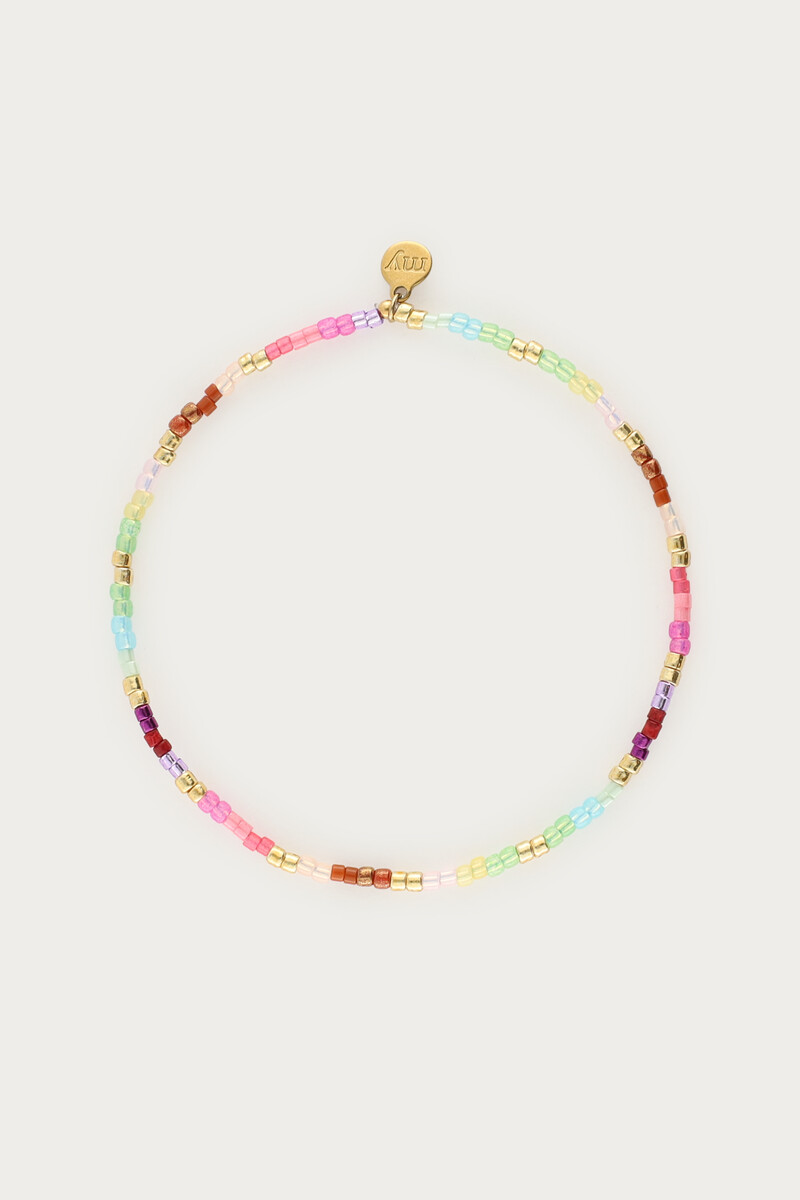 Bracelet with blue & pink Miyuki beads | My Jewellery