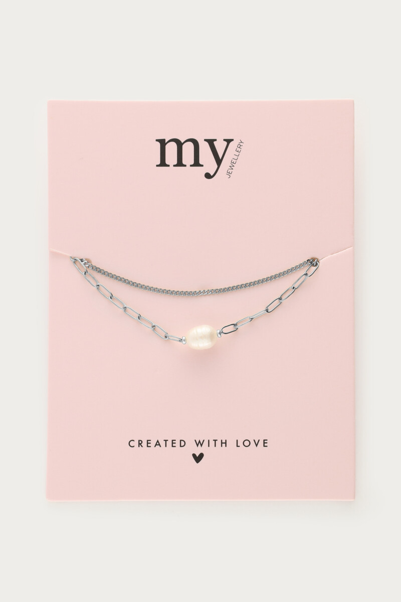 Bracelet with chain & freshwater pearl | My Jewellery