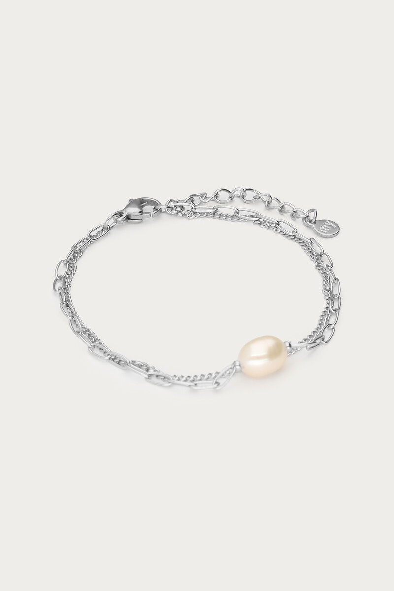 Bracelet with chain & freshwater pearl | My Jewellery