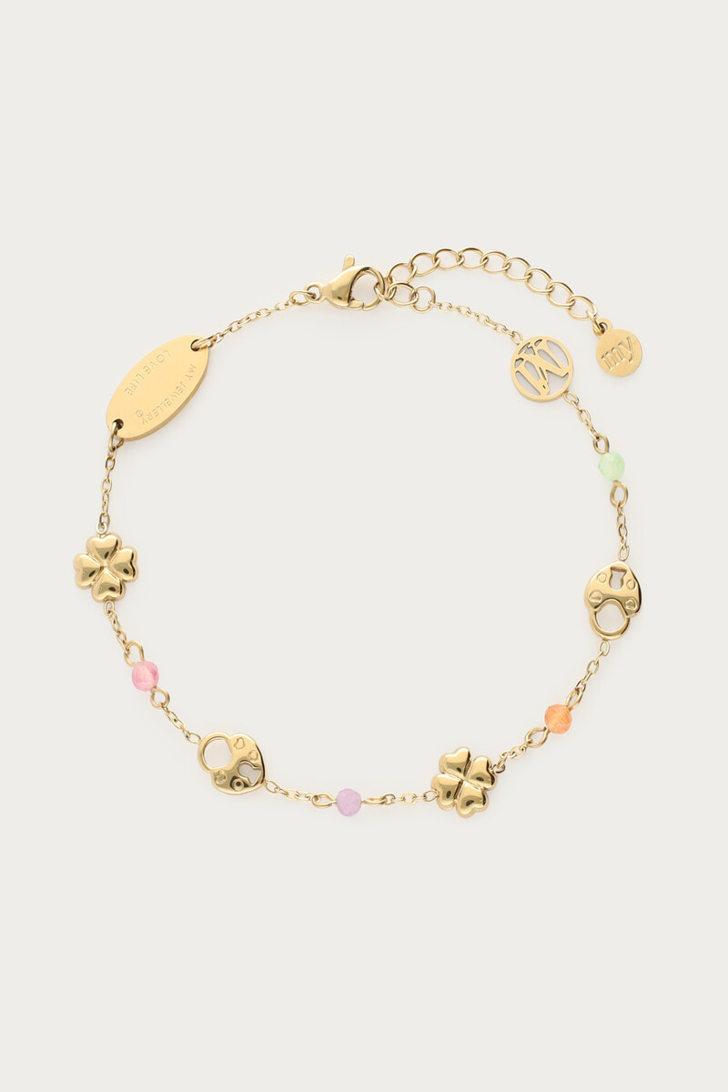 Armband mit Kleeblatt und Verschluss