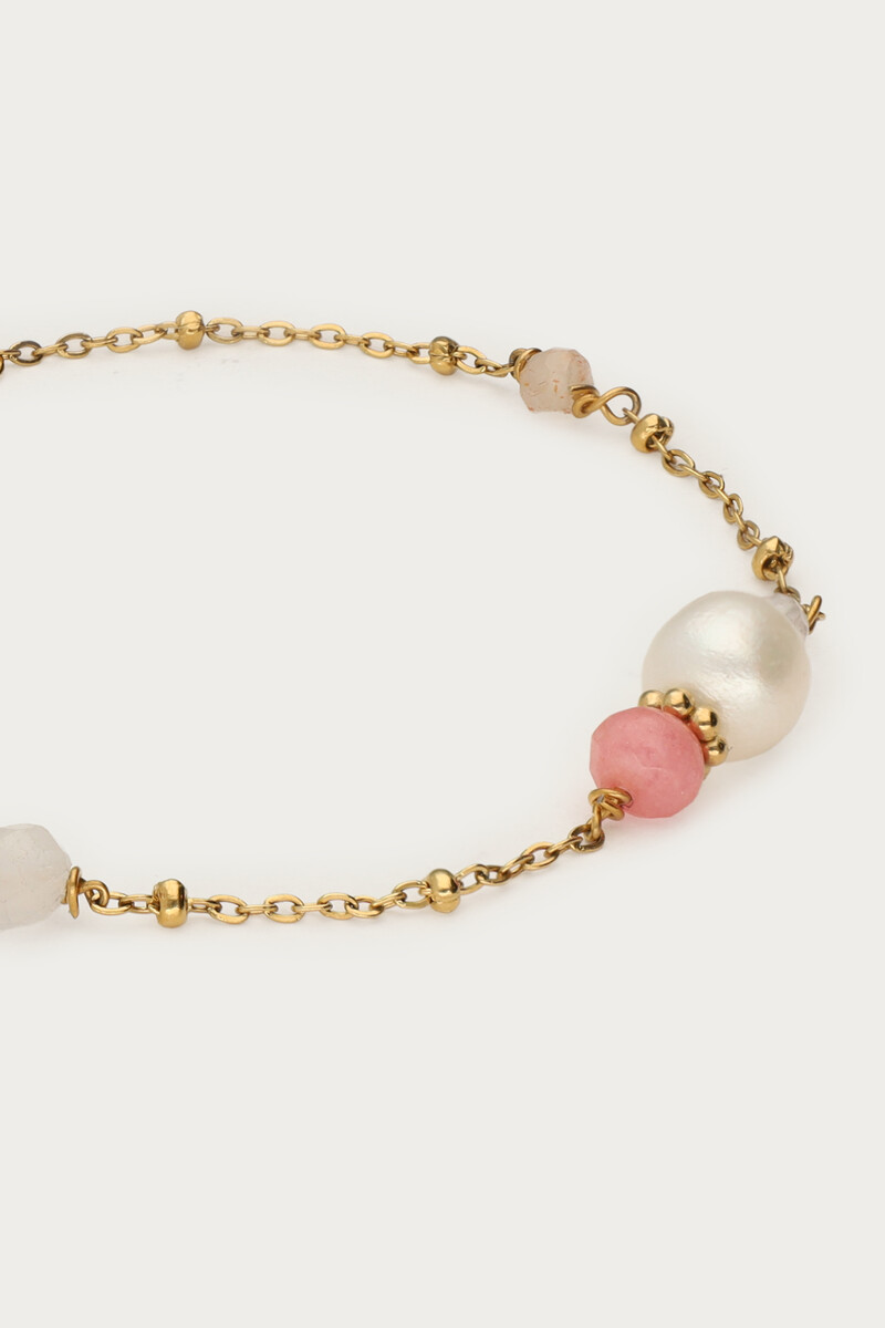 Bracelet with freshwater pearls & pink beads | My Jewellery