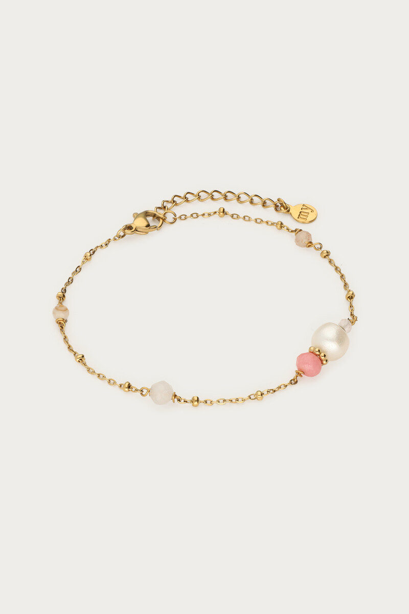 Bracelet with freshwater pearls & pink beads | My Jewellery