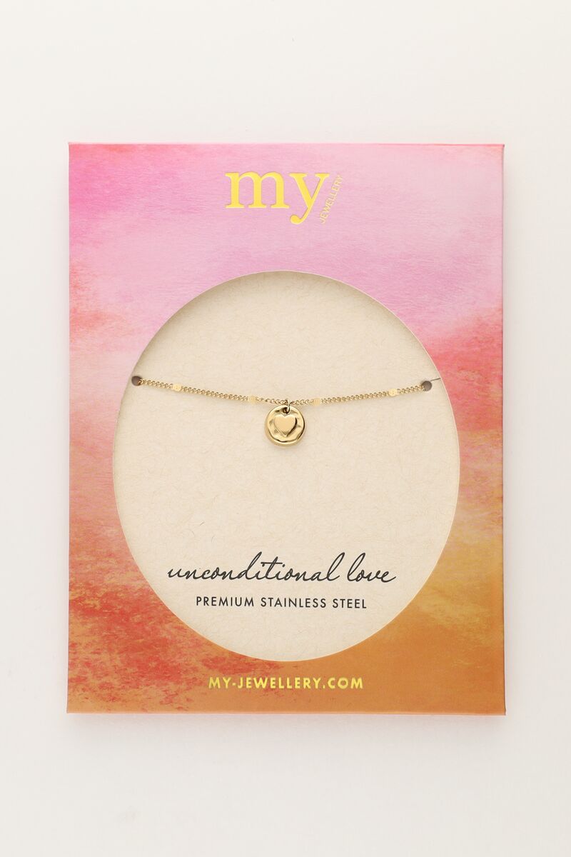 My jewellery Unconditional love bracelethammered heart