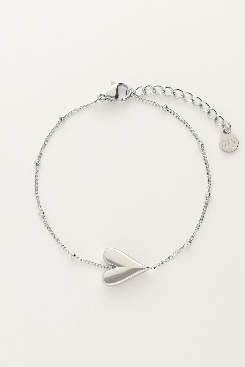 Armband met hartje en bolletjes